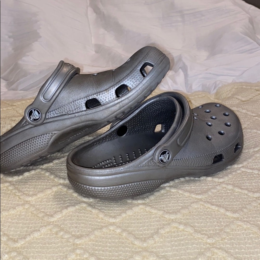 Silver Crocs